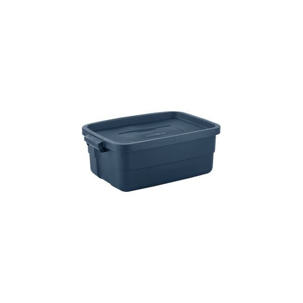 United Solutions Storage Tote, 10 gal, 18 in L x 12 in W x 8-1/2 in H, Dark Indigo Metallic, 8 PK RMRT100004 - main